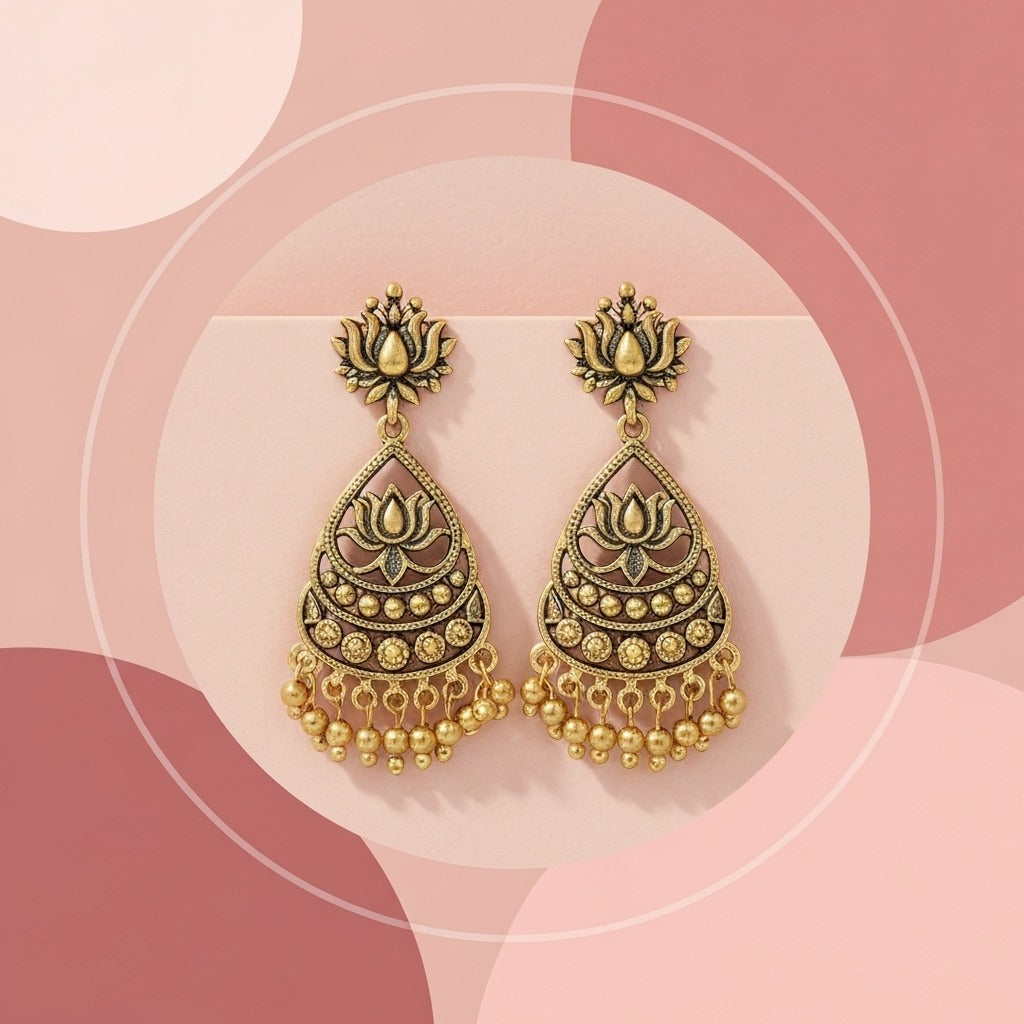 Ethnic drop earring for women indian traditional earring