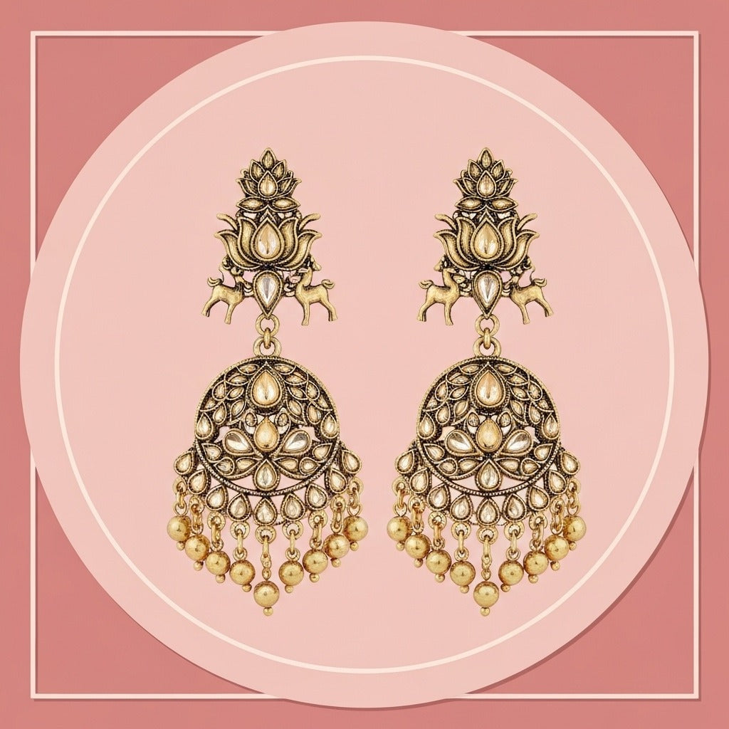 Ethnic dangler earring for women indian traditional earring